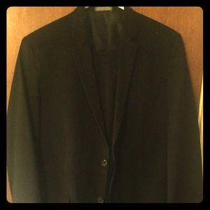 Boys Husky Black Suit 2 piece